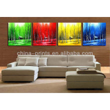 Colorful The Four Seasons Design Oil Painting By Handpainted
